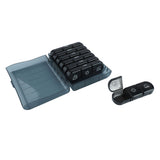 3 Times A Day 7 Day Pill Organizer 21 Grid Portable Pill Organizer Travel Medicine Container Black Black Shell
