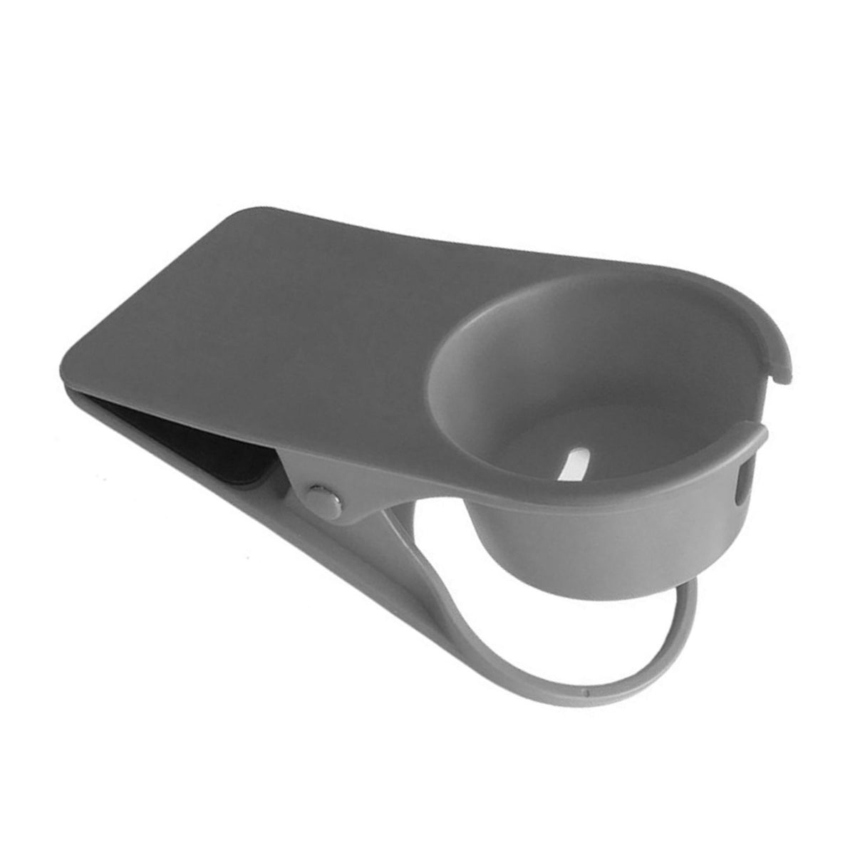 Desk Cup Holder Clip Space Saving Large Multifunctional Table Clamp Mug Stand for Beverage Bottle Gray