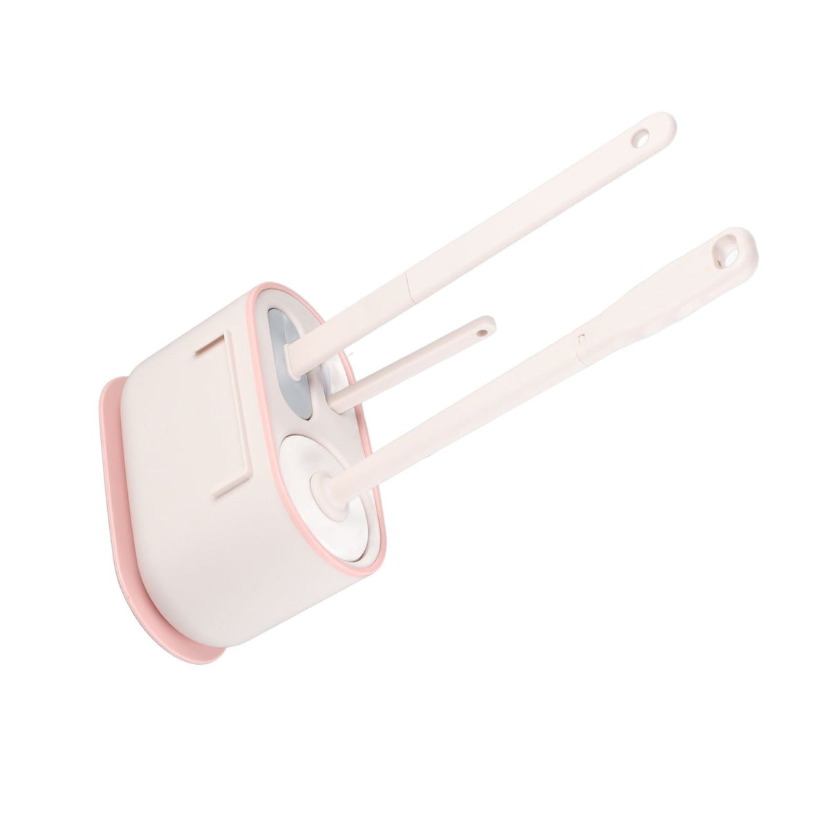 Long Handle Toilet Brush Set Deep Cleansing Multifunctional Hanging Toilet Brush Set for Bathroom Sakura Pink