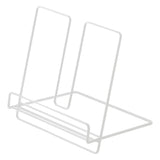 Foldable Iron Display Stand Multifunction Rust Prevention Simple Folding Book Stand for Kids White