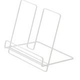 Foldable Iron Display Stand Multifunction Rust Prevention Simple Folding Book Stand for Kids White