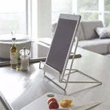 Foldable Iron Display Stand Multifunction Rust Prevention Simple Folding Book Stand for Kids White - 45-Degree Angle