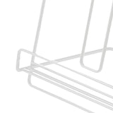 Foldable Iron Display Stand Multifunction Rust Prevention Simple Folding Book Stand for Kids White