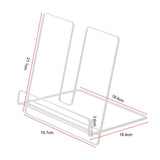 Foldable Iron Display Stand Multifunction Rust Prevention Simple Folding Book Stand for Kids White