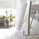 Foldable Iron Display Stand Multifunction Rust Prevention Simple Folding Book Stand for Kids White - Extra Image