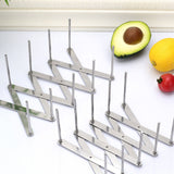 Dish Drying Rack Telescopic Stainless Steel Slip Resistant Adjustable Dish Drainer Organizer for Kitchen 1PCS - Extra Image