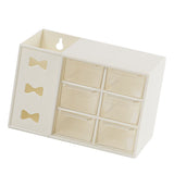 Pen Desk Shelf Dustproof 6 Drawers Pen Organization Storage Shelf for Students Office People White - Side View