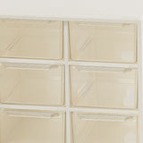 Pen Desk Shelf Dustproof 6 Drawers Pen Organization Storage Shelf for Students Office People White - Close-Up Angle