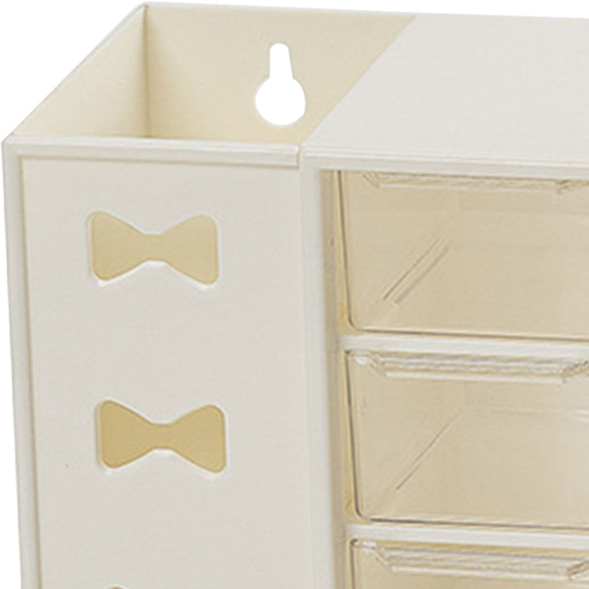 Pen Desk Shelf Dustproof 6 Drawers Pen Organization Storage Shelf for Students Office People White