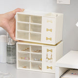 Pen Desk Shelf Dustproof 6 Drawers Pen Organization Storage Shelf for Students Office People White