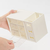Pen Desk Shelf Dustproof 6 Drawers Pen Organization Storage Shelf for Students Office People White