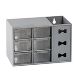 Pen Desk Shelf Dustproof 6 Drawers Pen Organization Storage Shelf for Students Office People Grey