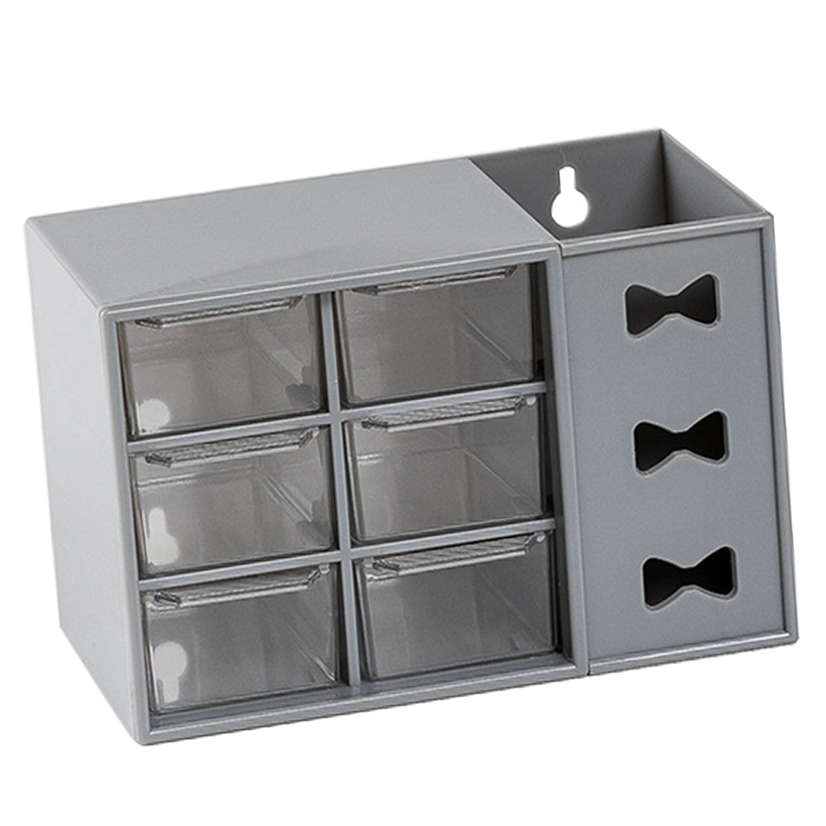 Pen Desk Shelf Dustproof 6 Drawers Pen Organization Storage Shelf for Students Office People Grey