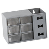 Pen Desk Shelf Dustproof 6 Drawers Pen Organization Storage Shelf for Students Office People Grey