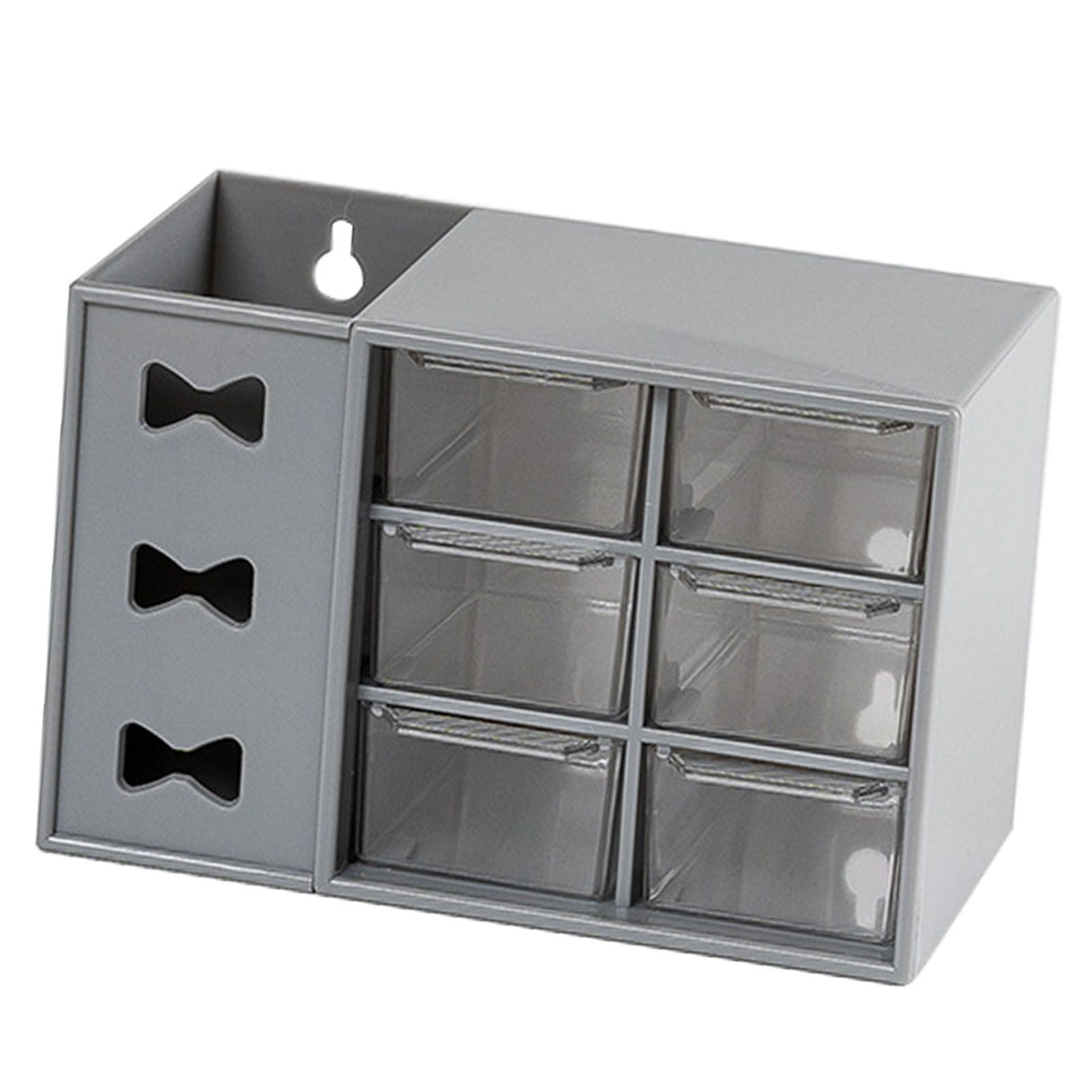 Pen Desk Shelf Dustproof 6 Drawers Pen Organization Storage Shelf for Students Office People Grey