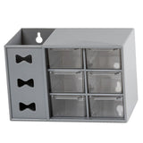 Pen Desk Shelf Dustproof 6 Drawers Pen Organization Storage Shelf for Students Office People Grey