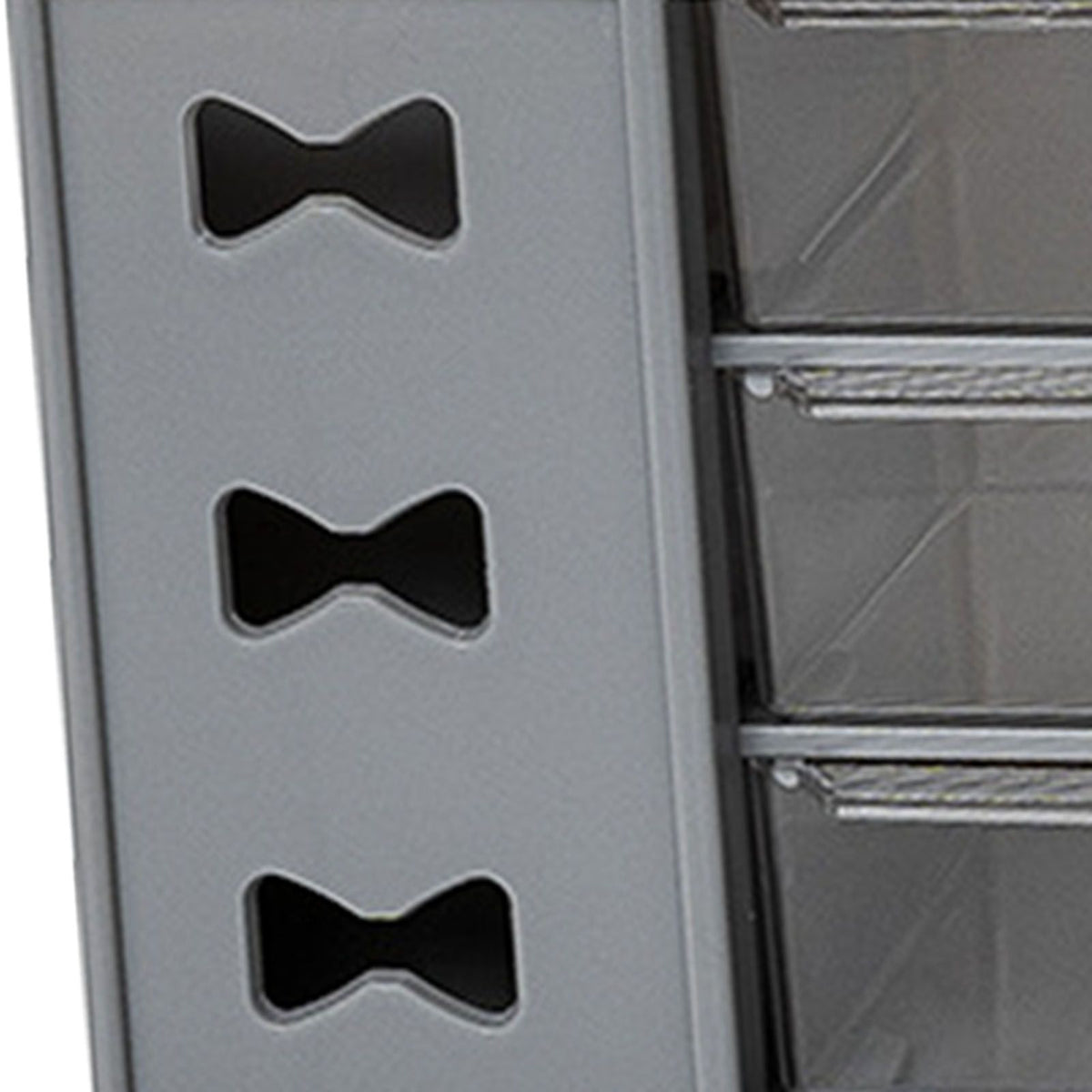 Pen Desk Shelf Dustproof 6 Drawers Pen Organization Storage Shelf for Students Office People Grey