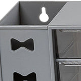 Pen Desk Shelf Dustproof 6 Drawers Pen Organization Storage Shelf for Students Office People Grey - Extra Image