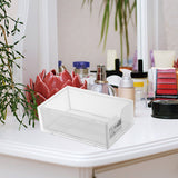 Desktop Storage Box Plastic Desk Makeup Organizer Stationery Supplies Storage Box with Drawer Transparent
