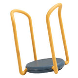 Bowl Organizer Multiple Functional Retractable Dish Drying Rack for Kitchen Counter Yellow and Blue