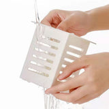 Bathroom Kitchen Draining Shelf Plastic Adhesive Waterproof Small Wall Chopsticks Basket Organizer White - Extra Image