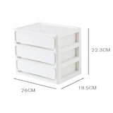 Storage Drawer Multi Layers Stackable Dustproof Desktop Storage Box Organizer for Student Dormitory Home Cosmetics 3 Layers White