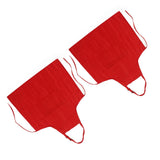 Cooking Apron Waterproof Adjustable Neck Strap Breathable Soft Kitchen Bib Apron with Pocket for Barbecue Baking 2pcs Red