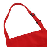 Cooking Apron Waterproof Adjustable Neck Strap Breathable Soft Kitchen Bib Apron with Pocket for Barbecue Baking 2pcs Red