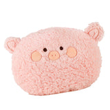 Hand Warm Plush Stuffed Pillow Cute Animal Decorative Soft Warm Hand Cushion for Home Bedroom Office Pink 11in