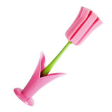 2PCS Sponge Cleaning Brush Long Handle Grip Cup Brush for Coffee Mugs Winebottle Baby Bottles Pink