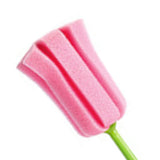 2PCS Sponge Cleaning Brush Long Handle Grip Cup Brush for Coffee Mugs Winebottle Baby Bottles Pink