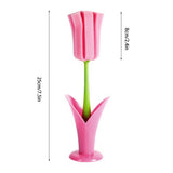 2PCS Sponge Cleaning Brush Long Handle Grip Cup Brush for Coffee Mugs Winebottle Baby Bottles Pink - Extra Image