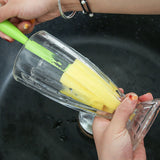 2PCS Sponge Cleaning Brush Long Handle Grip Cup Brush for Coffee Mugs Winebottle Baby Bottles Yellow