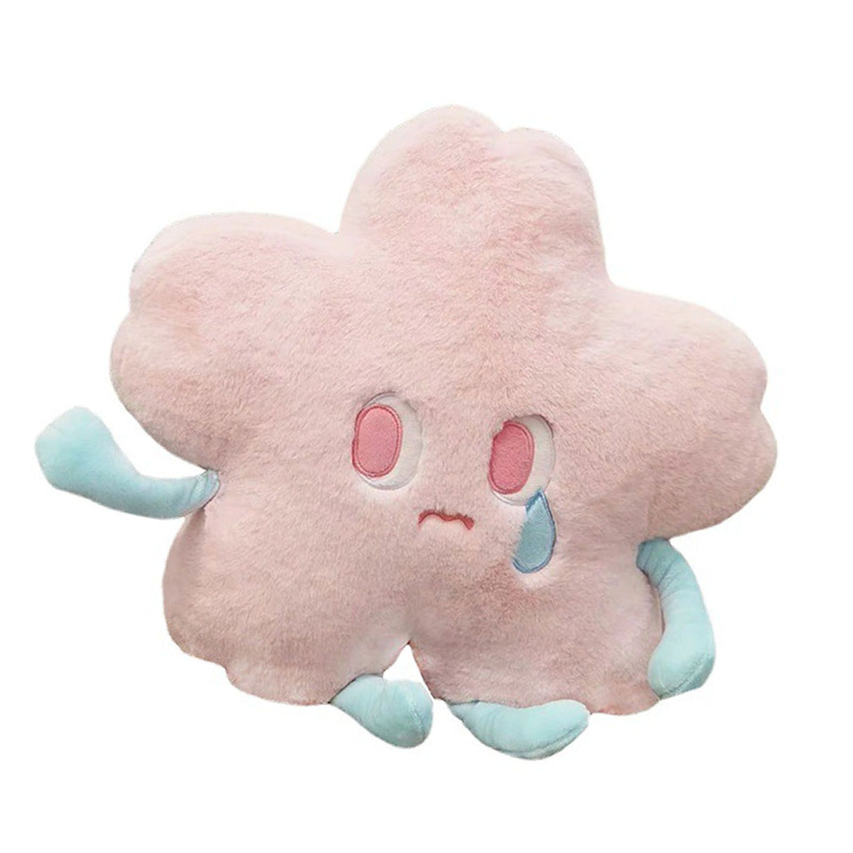 Flower Shape Plush Toy Crying Lively Stylish Stuffed Flower Toy for Living Room Balcony Office Pink 40 X 40cm