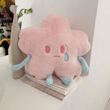 Flower Shape Plush Toy Crying Lively Stylish Stuffed Flower Toy for Living Room Balcony Office Pink 40 X 40cm - Rear View