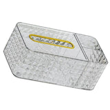 Tissue Storage Box Rhombus Texture Side Partition Towel Napkin Container Case Transparent White