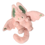 Plush Rabbit Doll Soft Cute PP Cotton Filling Wing Long Tail Design Stuffed Bunny Toy for Children Adults Pink - Side View