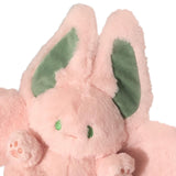 Plush Rabbit Doll Soft Cute PP Cotton Filling Wing Long Tail Design Stuffed Bunny Toy for Children Adults Pink - Close-Up Angle