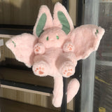 Plush Rabbit Doll Soft Cute PP Cotton Filling Wing Long Tail Design Stuffed Bunny Toy for Children Adults Pink - Extra Image