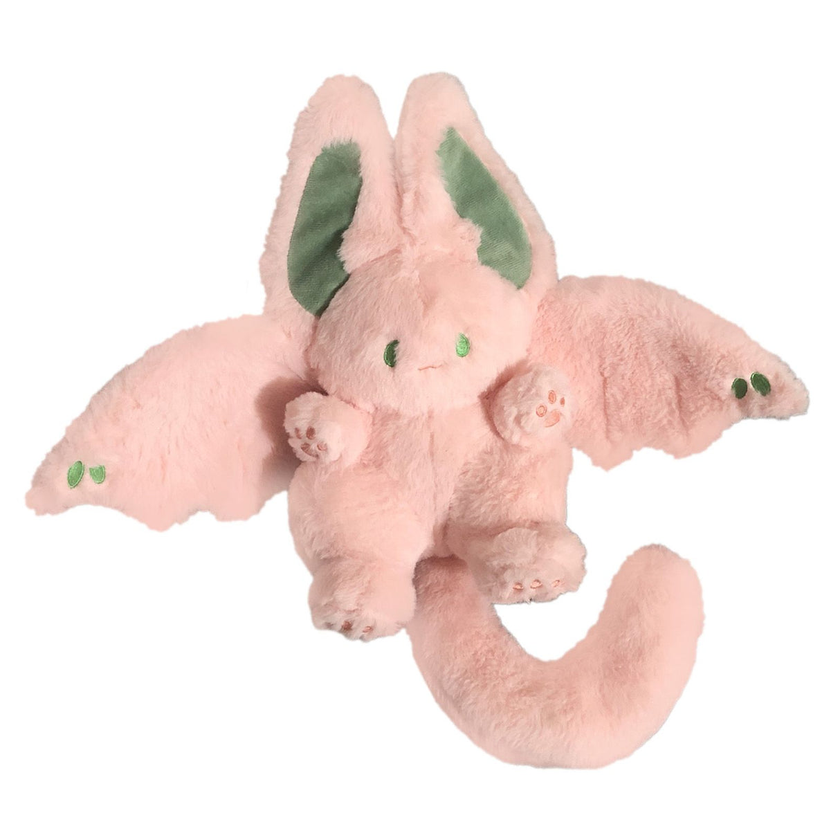 Plush Rabbit Doll Soft Cute PP Cotton Filling Wing Long Tail Design Stuffed Bunny Toy for Children Adults Pink