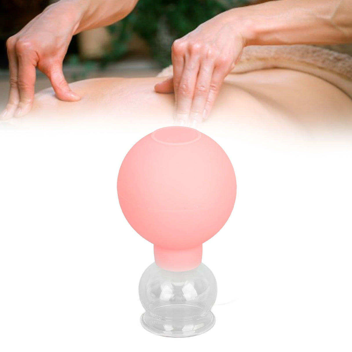 Glass Silicone Cupping Cup Vacuum Suction Massage Therapy for Face Skin Beauty Tool Model 2