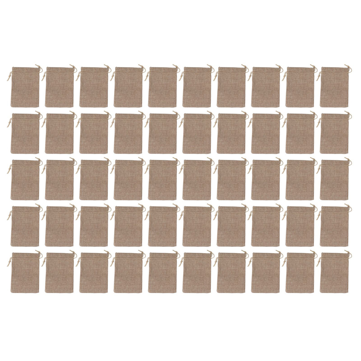 50PCS Burlap Gift Bags with Drawstring Linen Jewelry Pouches Wedding Hessian Jute Bags for Party DIY Craft