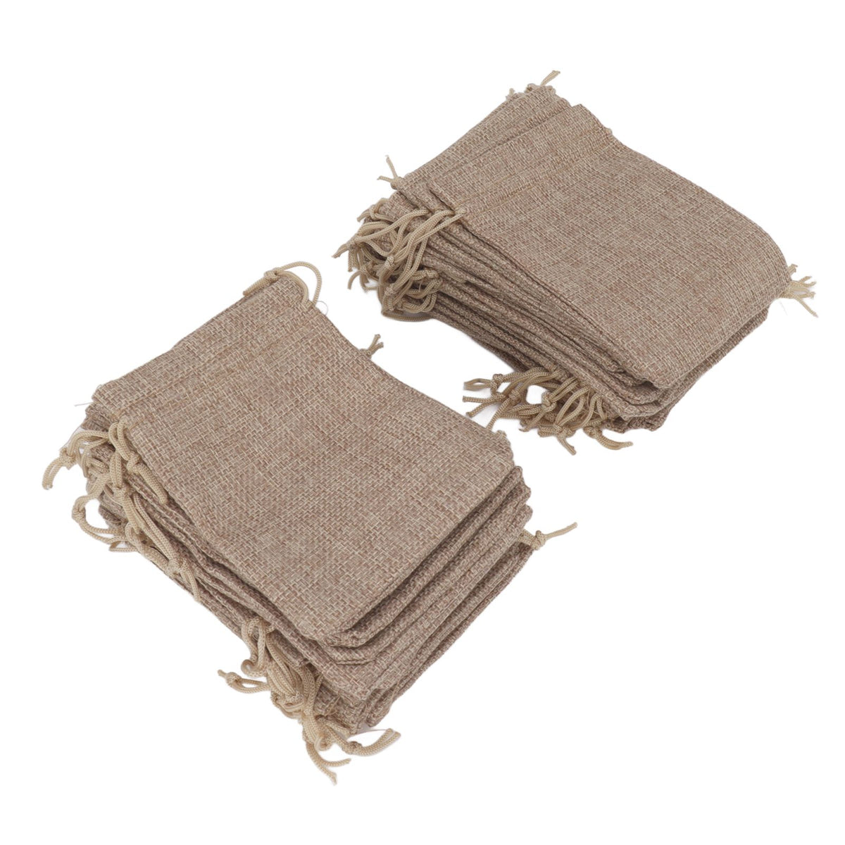 50PCS Burlap Gift Bags with Drawstring Linen Jewelry Pouches Wedding Hessian Jute Bags for Party DIY Craft