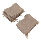 50PCS Burlap Gift Bags with Drawstring Linen Jewelry Pouches Wedding Hessian Jute Bags for Party DIY Craft