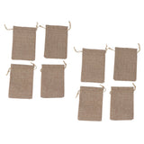 50PCS Burlap Gift Bags with Drawstring Linen Jewelry Pouches Wedding Hessian Jute Bags for Party DIY Craft - Rear View