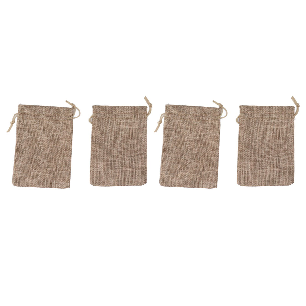 50PCS Burlap Gift Bags with Drawstring Linen Jewelry Pouches Wedding Hessian Jute Bags for Party DIY Craft