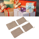 50PCS Burlap Gift Bags with Drawstring Linen Jewelry Pouches Wedding Hessian Jute Bags for Party DIY Craft