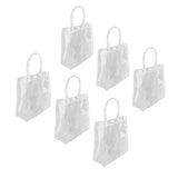 30Pcs Clear PVC Plastic Gift Bags with Handles Reusable Plastic Gift Wrap Tote Bags for Shopping Retail Goodies Business Boutique Wedding Birthday Party 20x20x8cm - Side View