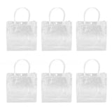 30Pcs Clear PVC Plastic Gift Bags with Handles Reusable Plastic Gift Wrap Tote Bags for Shopping Retail Goodies Business Boutique Wedding Birthday Party 20x20x8cm