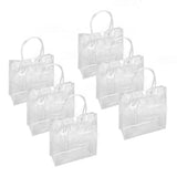 30Pcs Clear PVC Plastic Gift Bags with Handles Reusable Plastic Gift Wrap Tote Bags for Shopping Retail Goodies Business Boutique Wedding Birthday Party 20x20x8cm - Extra Image